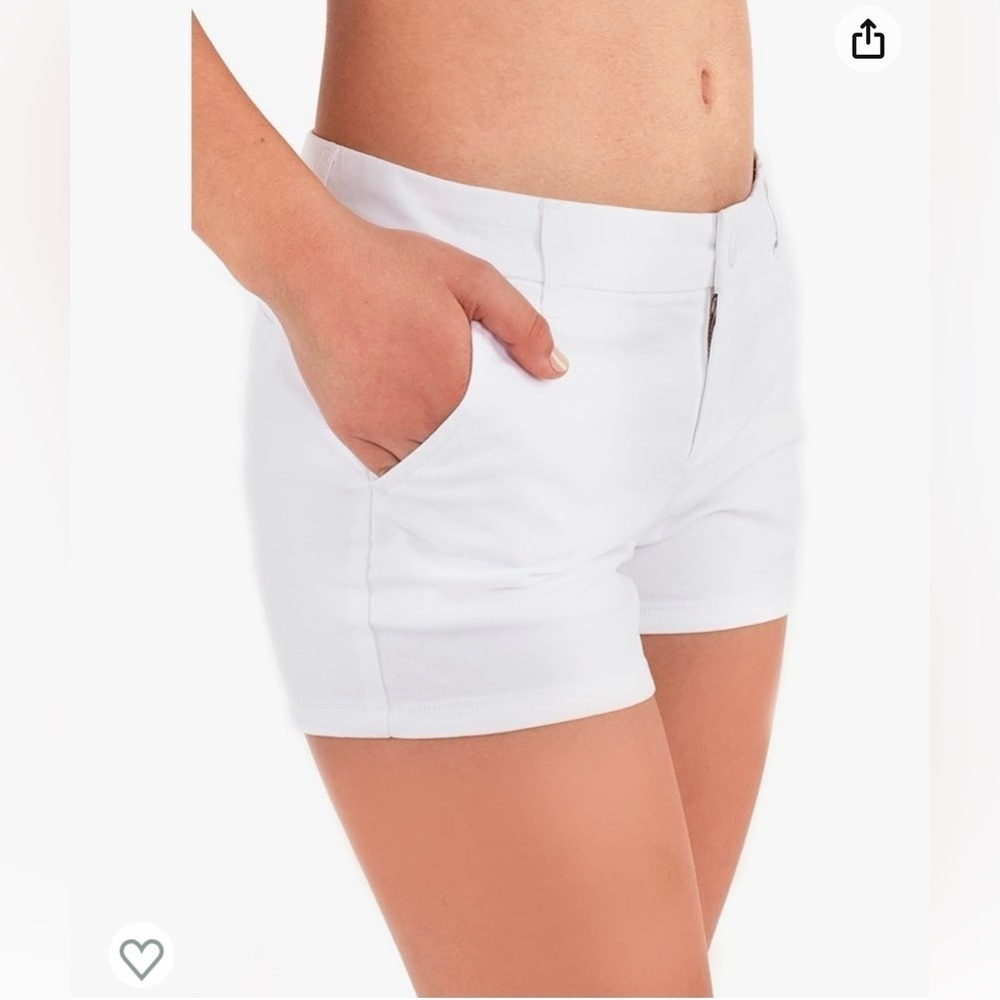 Bebop Women's Casual White Short 5